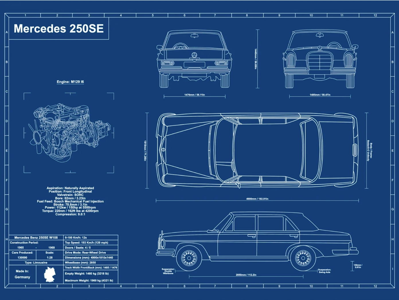 Mercedes 250SE W108